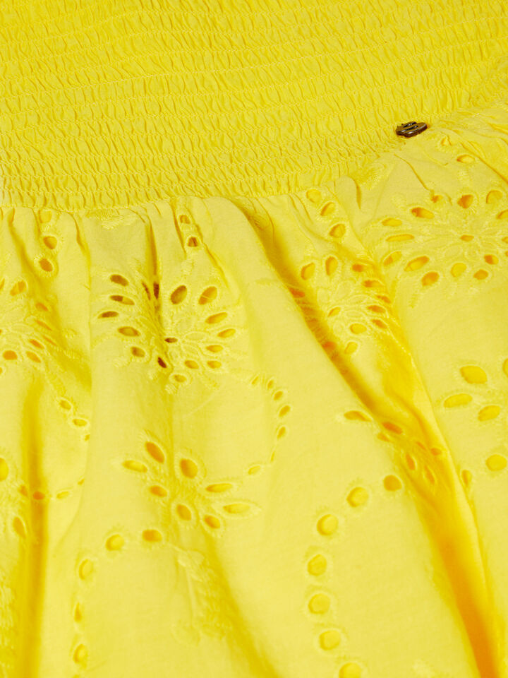 Embroidered dress - girls' dresses - Yellow | Sisley Young image number 3